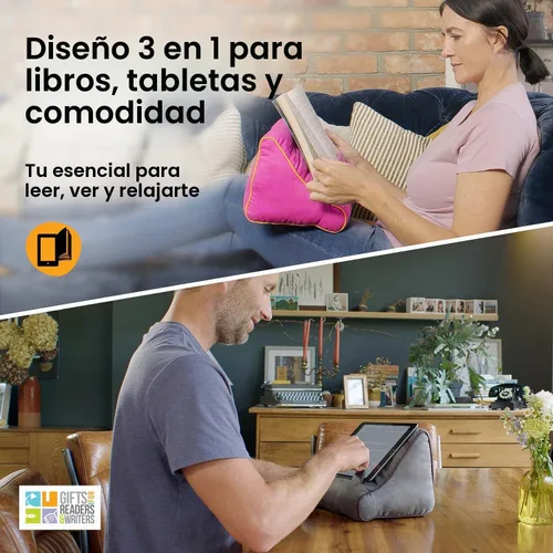 Vista 3 de Thinking Gifts Tablet & Book Stand - Soft Book Couch Black Negro