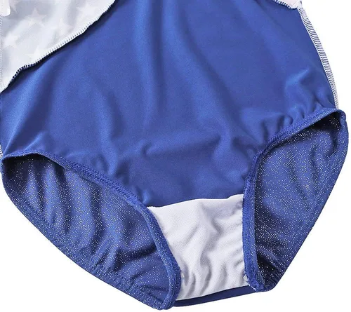 Vista 5 de TFJH E - Leotardo de gimnasia de una sola pieza con brillos, body atlético para niñas de 3 a 15 años