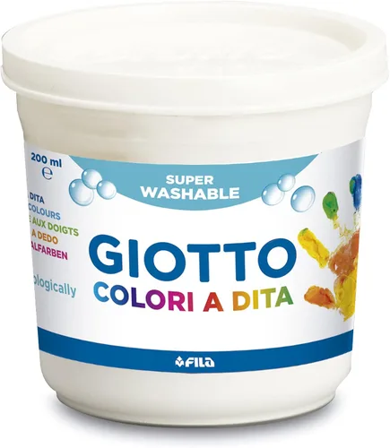 Vista 5 de ESTUCHE 6 BOTES PINTURA DEDOS 200ML Giotto COLORES SURTIDOS