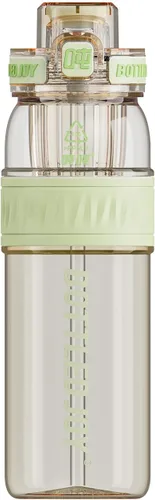 Vista 10 de BOTTLE JOY Botellas de agua de PPSU de 26 onzas con popote y correa, botella doble con boca para beber y beber con succión y beber, botella de agua