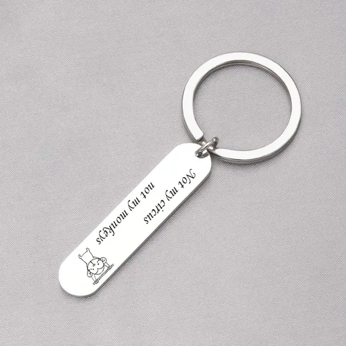 Vista 4 de Llavero de De&ai Not My Circus Not My Monkeys, regalo para amigos compañeros de trabajo