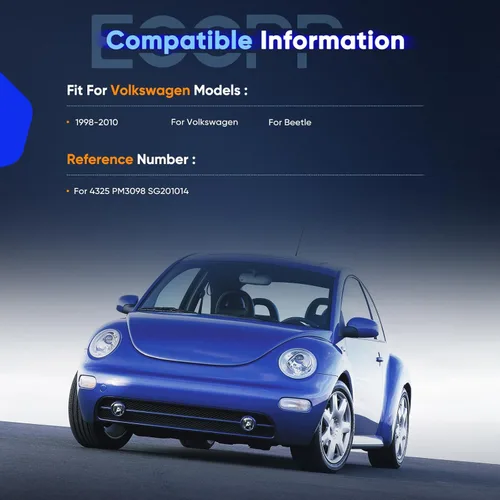 Vista 2 de ECCPP - Juego de 2 amortiguadores de gas para Volkswagen Beetle 4325 (1998-2010)