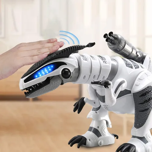 Vista 2 de Fistone RC Robot Dinosaurio Inteligente Interactivo Juguetes de Control Remoto Electrónico Robot que Camina, Baila, Canta con Modo de Lucha