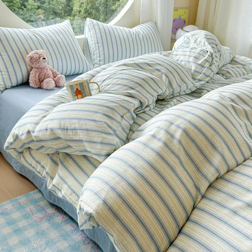 Vista 8 de Funda de Edredón de Fresa para Niña Tamaño Twin, Juego de Ropa de Cama de Fresa Linda, Funda de Edredón de Algodón Suave Kawaii con 2 Fundas