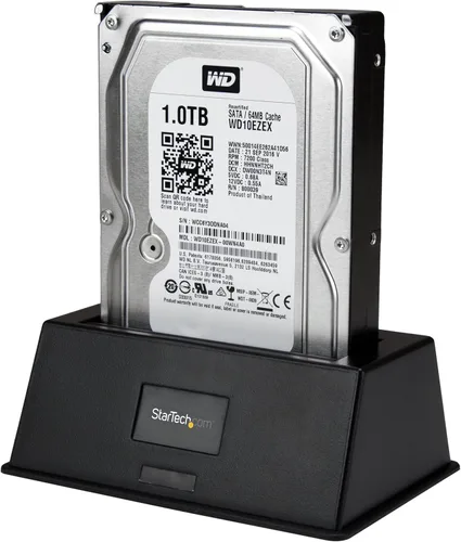 Vista 3 de StarTech.com Estación de acoplamiento de disco duro USB 3.0 a SATA de una sola bahía, base para disco duro USB 3.0 (5 Gbps), estación