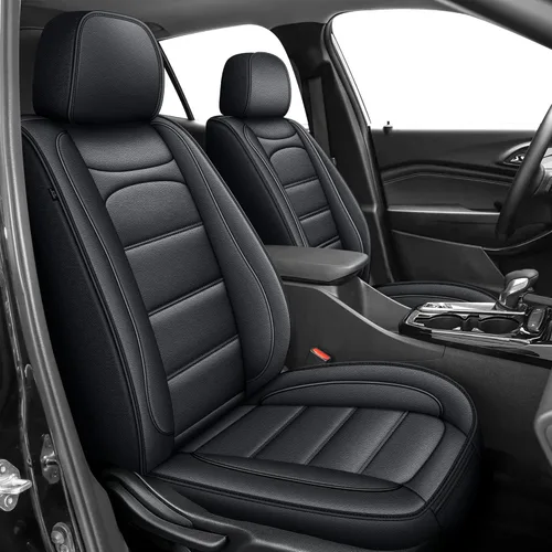 Vista 22 de TTX LIGHTING 2 fundas de asiento delantero para Chevrolet Chevy Blazer 2019-2024 2025, fundas de asiento de piel sintética compatibles con bolsa