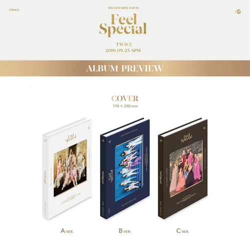 Vista 2 de TWICE 8th Mini Album - FEEL SPECIAL C ver. Photobook + Lyrics Paper + Photocards + FREE GIFT