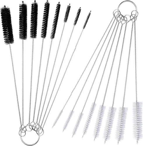 10 cepillos de tubo de alambre para limpiar tubos de latón, cepillo de alambre redondo de acero inoxidable, cepillo de limpieza de tuberías de