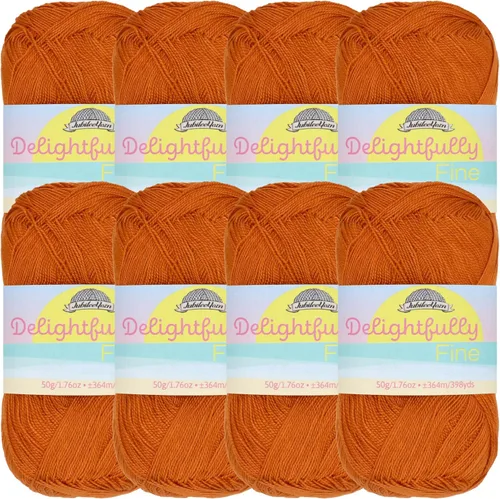 Vista 86 de JubileeYarn - Ovillo de hilo deliciosamente fino, 1.76 oz/madeja de rayón de bambú, color rosa polvo, 4 madejas