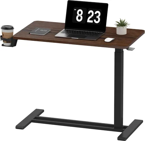 Vista 19 de FLEXISPOT Mesa auxiliar en forma de C de altura ajustable con parte superior inclinable dividida, mesa auxiliar móvil para sofá y mesita de noche