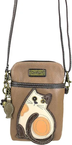 Vista 5 de Chala - Bolsa cruzada de piel sintética multicolor con correa ajustable para teléfono celular