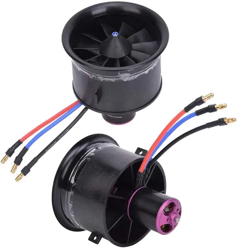 Vista 4 de Life EDF - Tubo de hélice de ventilador de 11 aspas de 2.520 in con motor sin escobillas para control remoto RC modelo aeronaves/drones Accesorios