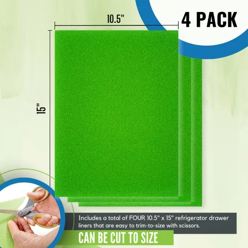 Vista 4 de Dualplex Recubrimiento para prolongar la vida de frutas y vegetales, para los cajones del refrigerador (4 unidades) - Prolonga la vida de sus