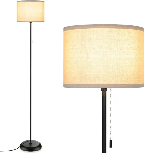 Vista 9 de FOLKSMATE Lámpara de pie para sala de estar, lámpara de pie LED moderna y simple, lámpara alta minimalista para dormitorio, sala de estar, oficina
