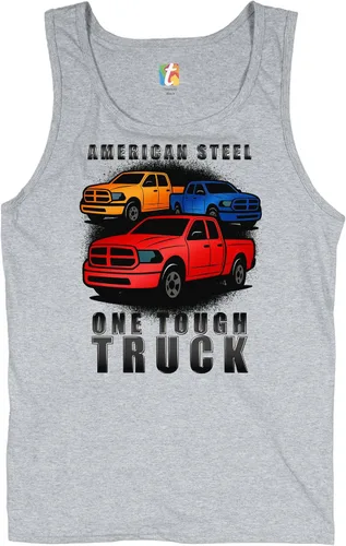 Vista 15 de American Steel One Tough Pickup Truck Camisetas gráficas y camisetas sin mangas para hombre Gris ceniza