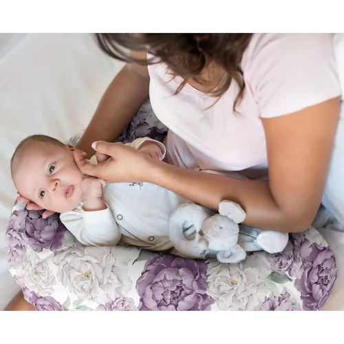 Vista 2 de Sweet Jojo Designs Funda de almohada de lactancia para lactancia, color morado lavanda, estilo bohemio, elegante, floral, para lactancia, bebé