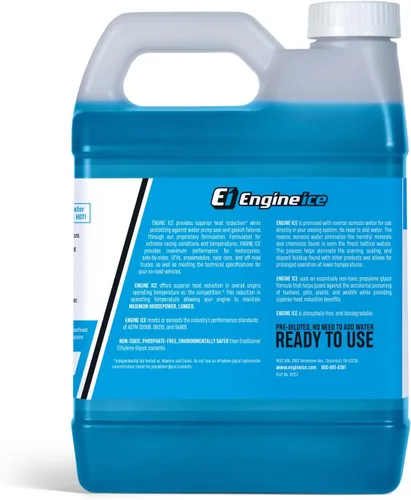 Vista 2 de Engine Ice Refrigerante y anticongelante para motocicleta de alto rendimiento todoterreno, paquete de 2, azul