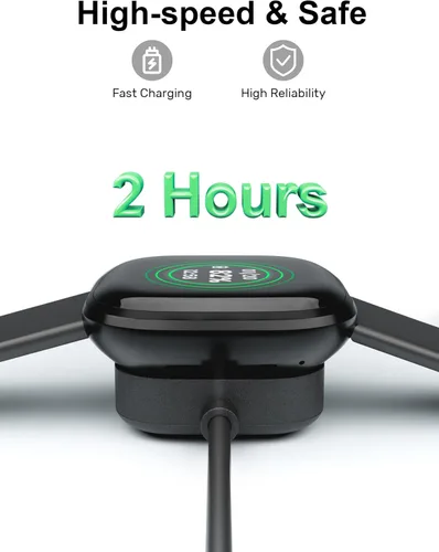 Vista 4 de Bicmice Compatible con Fitbit Sense y Versa 3 Charger Cable de carga de repuesto para Sense 2, Versa 4 Smartwatch de 3.3 pies, cable inalámbrico