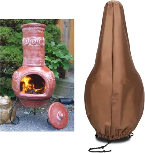Fundas de chimenea impermeables, funda protectora para calentador de fuego, fundas de chimenea de patio al aire libre, funda duradera para chimeneas
