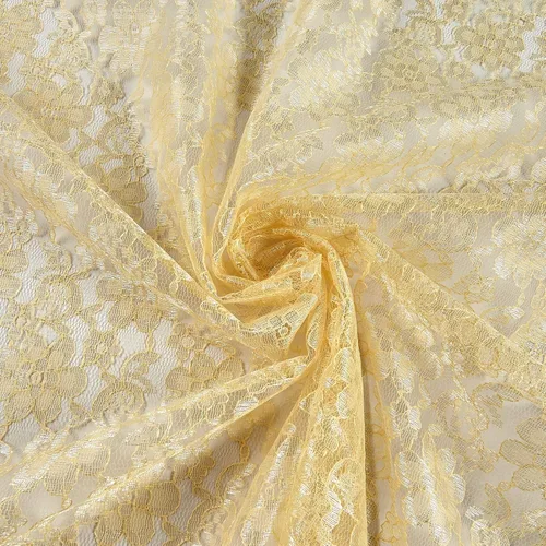 Vista 2 de Raschelle Lace Champán, tela por el patio