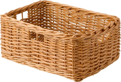 Vista 16 de Storageworks Cestas de almacenamiento para estantes, Cestas de estante de mimbre para organizar, Cesta grande con asas, Cesta de almacenamiento