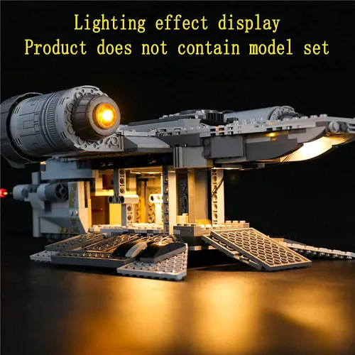 Vista 7 de Kit de luz LED para The Mandalorian The Razor Crest 2020 - Compatible con el modelo Lego 75292 (juego de modelos no incluido)