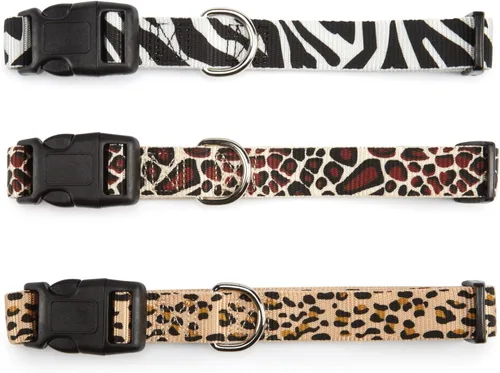Vista 2 de East Side Collection Collar de perro de nailon con estampado de cebra, 6 a 10 pulgadas
