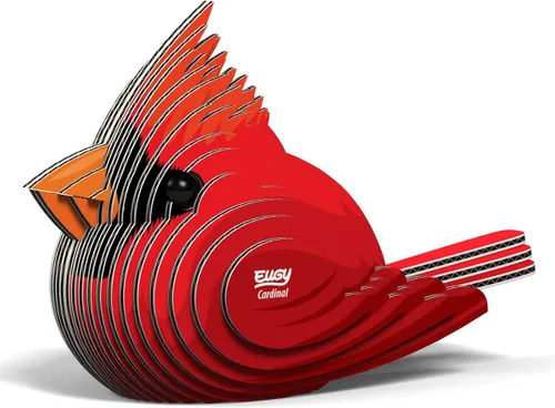 EUGY 068 Cardinal - Rompecabezas de papel 3D ecológico [nuevo sello]