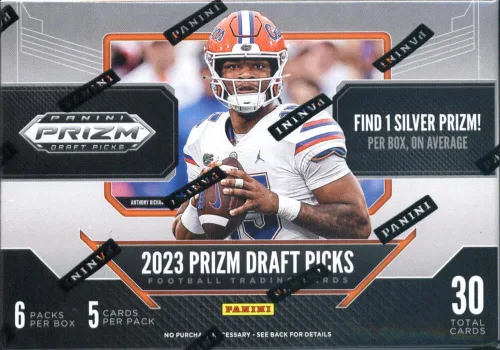 Vista 6 de 2023 Panini Prizm Draft Picks Football Blaster Box (6 Packs5 Cards) Neon Pink