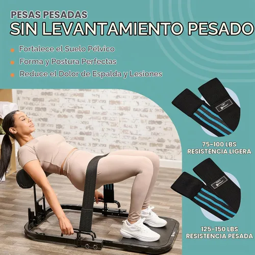 Vista 5 de Lifepro GluteBlast Hip Thrust Machine – Foldable, Home Gym, 220 lb Cap