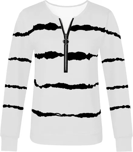 Vista 3 de RMXEi - Camiseta de manga larga con cuello redondo y hueco para mujer, estilo casual, color liso