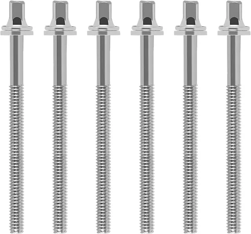 Vista 8 de EASTROCK Barras de tensión para tambor, tornillos para tambor, paquete de 6, M5X 1 4/5 Pulgadas, accesorio de repuesto para percusión, tornillos