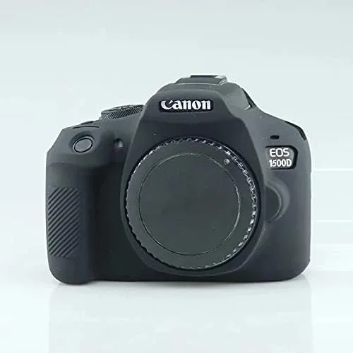 Profesional seguro silicona cámara caso cubierta cubierta cuerpo piel para Canon EOS 1500D Rebel T7 Digital SLR Cámara (negro)
