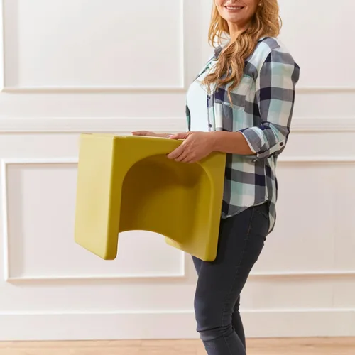 Vista 37 de ECR4Kids Tri-Me 3 en 1 silla cubo, muebles para niños, color azul polvo