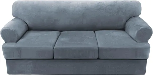 Vista 41 de H.VERSAILTEX Funda para sofá de 2 piezas, fundas para sillón con cojines en forma de T, funda para sofá de terciopelo grueso, protector de muebles