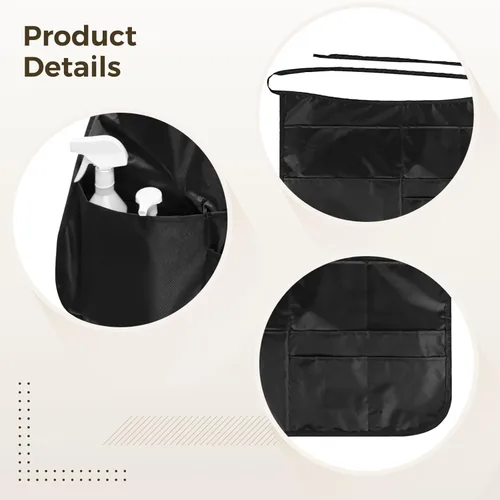 Vista 2 de Adjustable Cleaning Apron with Seven Pockets, Water and Stain Resistant Apron for Professional Use, Professional Cleaning Apron for Housekeeping
