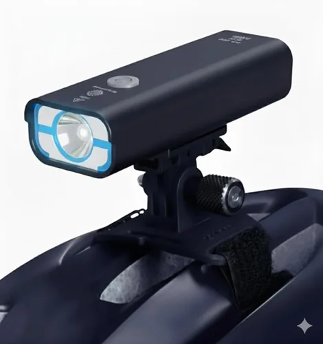 Vista 9 de BrightRoad Luz para casco de bicicleta de 8500 lúmenes, faro delantero de bicicleta con 7 modos, distancia de ajuste 650, luces de bicicleta