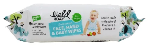 Vista 2 de Field Day - Toallitas ecológicas para bebés resellables sin perfume - 72 toallitas