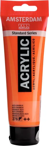 Amsterdam Serie Estándar Tubo de Pintura Acrílica 120ml Azo Naranja 276 (17092762)