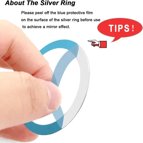 Vista 3 de Anillos universales de metal, anillo magnético para funda de teléfono y carga inalámbrica, compatible con iPhone 17/Air/16/15/14/13, Galaxy Blanco