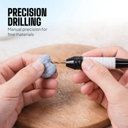 Vista 8 de Juego de micro brocas con tornillo de banco de pasador Taladro de mano pequeño - Manual de taladro manual de tornillo de banco de pasador, mini