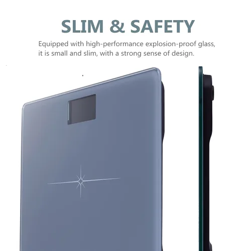 Vista 9 de NUTRI FIT Báscula digital de baño para peso corporal, alta precisión de 0.1 libras, capacidad de 400 libras, tecnología Step-On, pantalla LCD