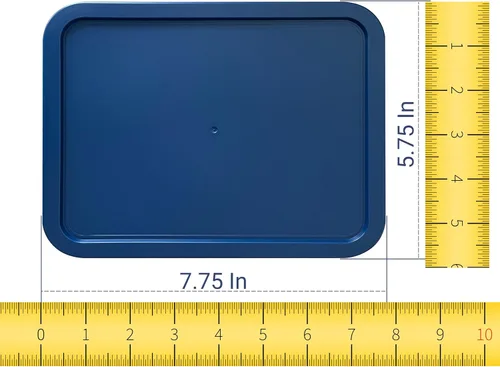 Vista 2 de Tapas de repuesto que se ajustan a los recipientes tipo bowl de vidrio Pyrex para almacenamiento de alimentos de 3 tazas, (7.75 x 5.75 pulgadas)