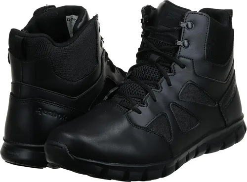 Vista 7 de Reebok Sublite Cushion táctico 6 pulgadas cremallera lateral Eh botas de trabajo militares, Negro