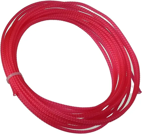 Vista 9 de Bettomshin 1 funda de organización de cables de 3.28 pies (3.3 ft), protector de cable rosa PET de 1/4 pulgadas de ancho, tubo de telar de alambre
