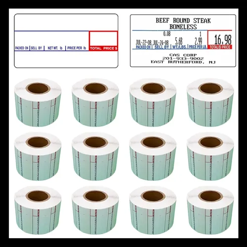 Labels LST-8000 - Báscula de impresión térmica de 12 rollos, 12,000 etiquetas, compatible con CAS LP-1000 CL-5000 CL-5500 CL-7200, Easy Weigh