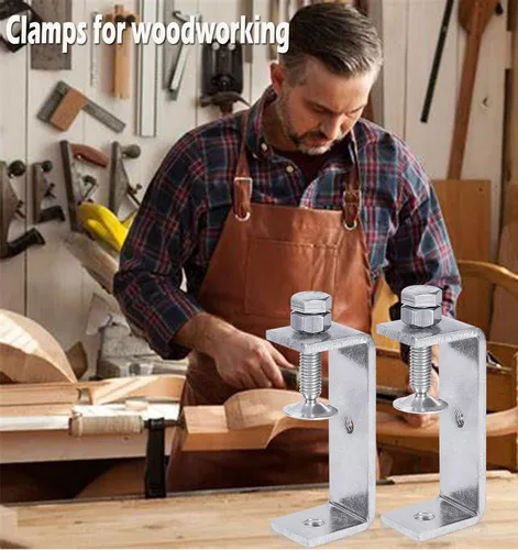 Vista 2 de Abrazadera C de acero inoxidable 304 Abrazadera de tigre Abrazadera de carpintería Abrazadera en C de servicio pesado con aberturas anchas