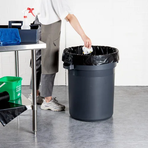 Vista 5 de Restaurantware RW Clean - Bolsas de basura de 45 galones, 100 forros para cubos de basura de alta resistencia, se adaptan a botes de basura de 40 a