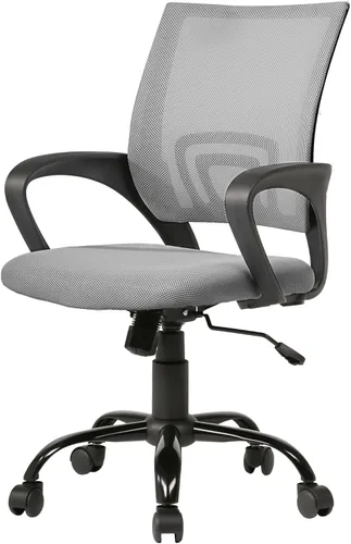 Vista 18 de PayLessHere Silla de Oficina para Computadora Ergonómica Económica Silla de Escritorio Ajustable Cómoda de Respaldo Medio de Trabajo con Ruedas