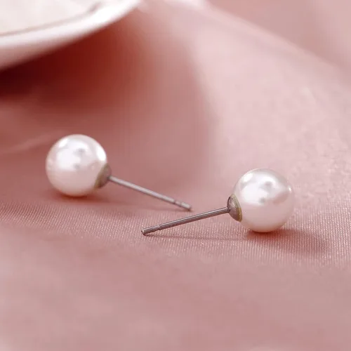 Vista 5 de Collar de perlas de imitación de cristal anudado a mano de 0.315 pulgadas, color blanco, 3 unidades para mujeres y niñas